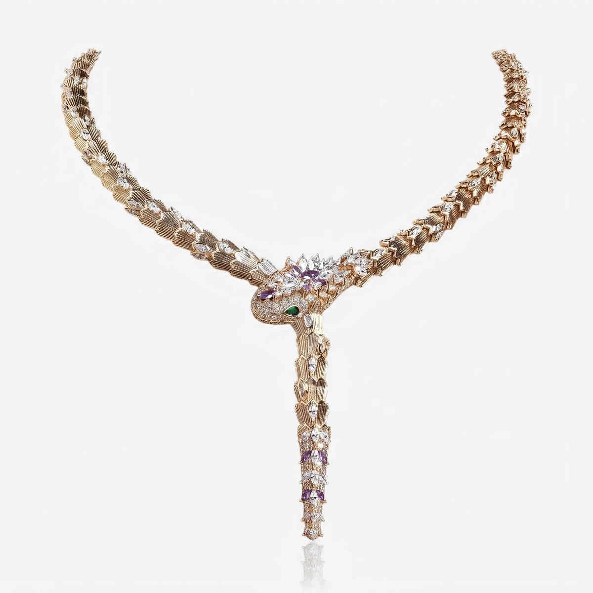Majesty Serpent Crystal Necklace - Voisson