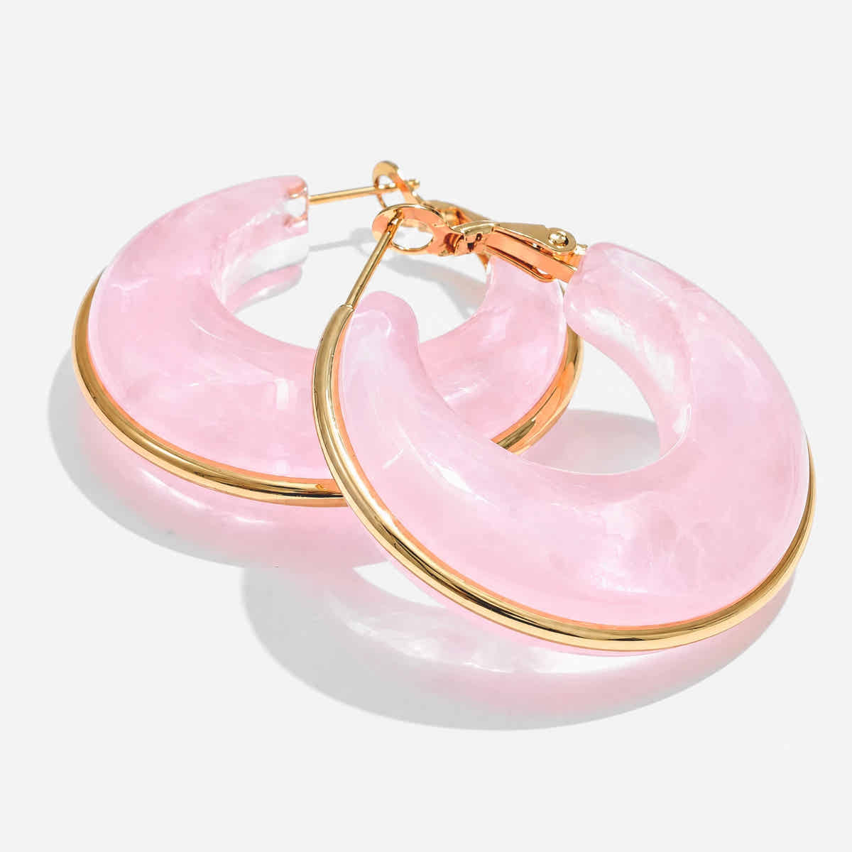 Marble Glow Hoop Earrings - Voisson