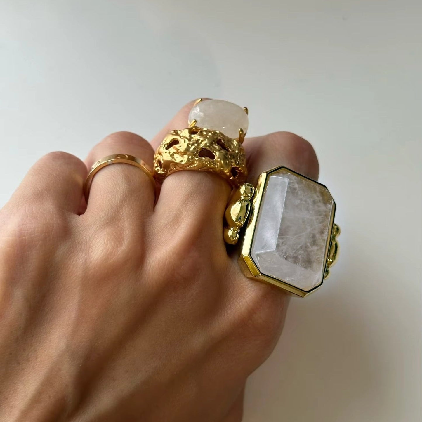 Marique French Vintage Crystal Ring - Voisson