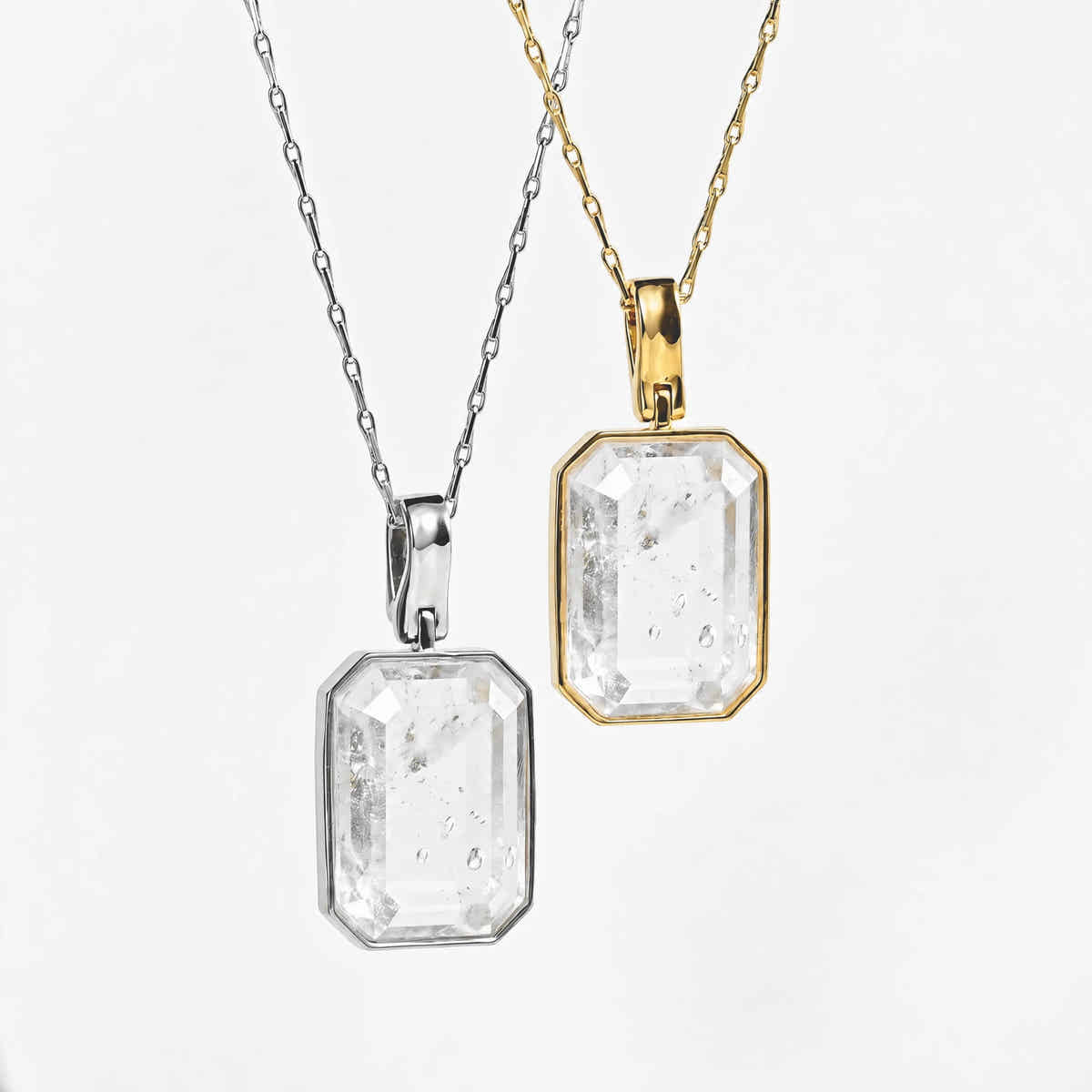 Marique French Vintage Natural Stone Crystal Necklace - Voisson