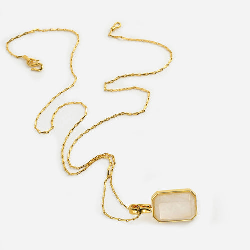 Marique French Vintage Natural Stone Crystal Necklace - Voisson