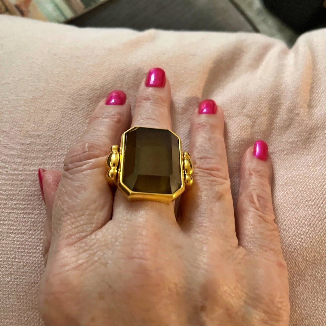 Marique French Vintage Noir Ring - Voisson
