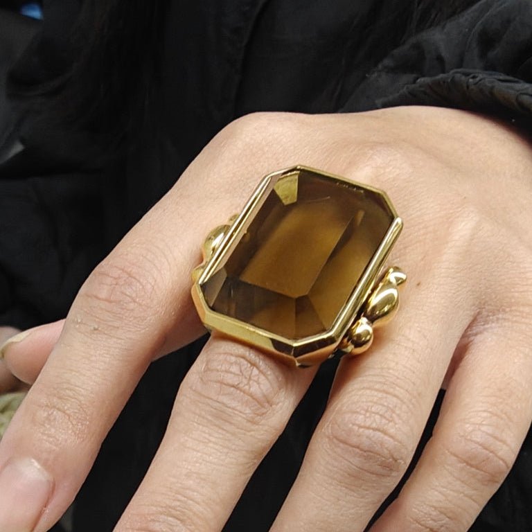 Marique French Vintage Noir Ring - Voisson