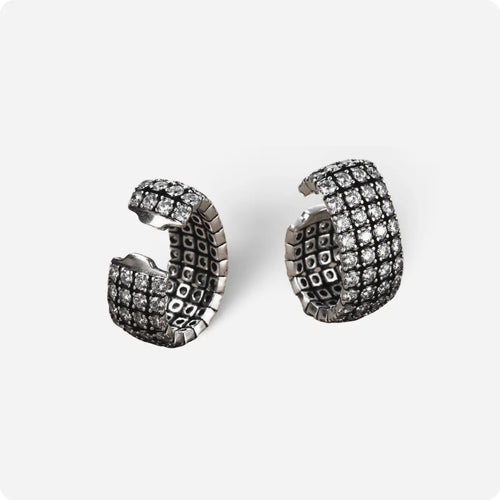 Midnight Vault Hoop Earrings - Voisson