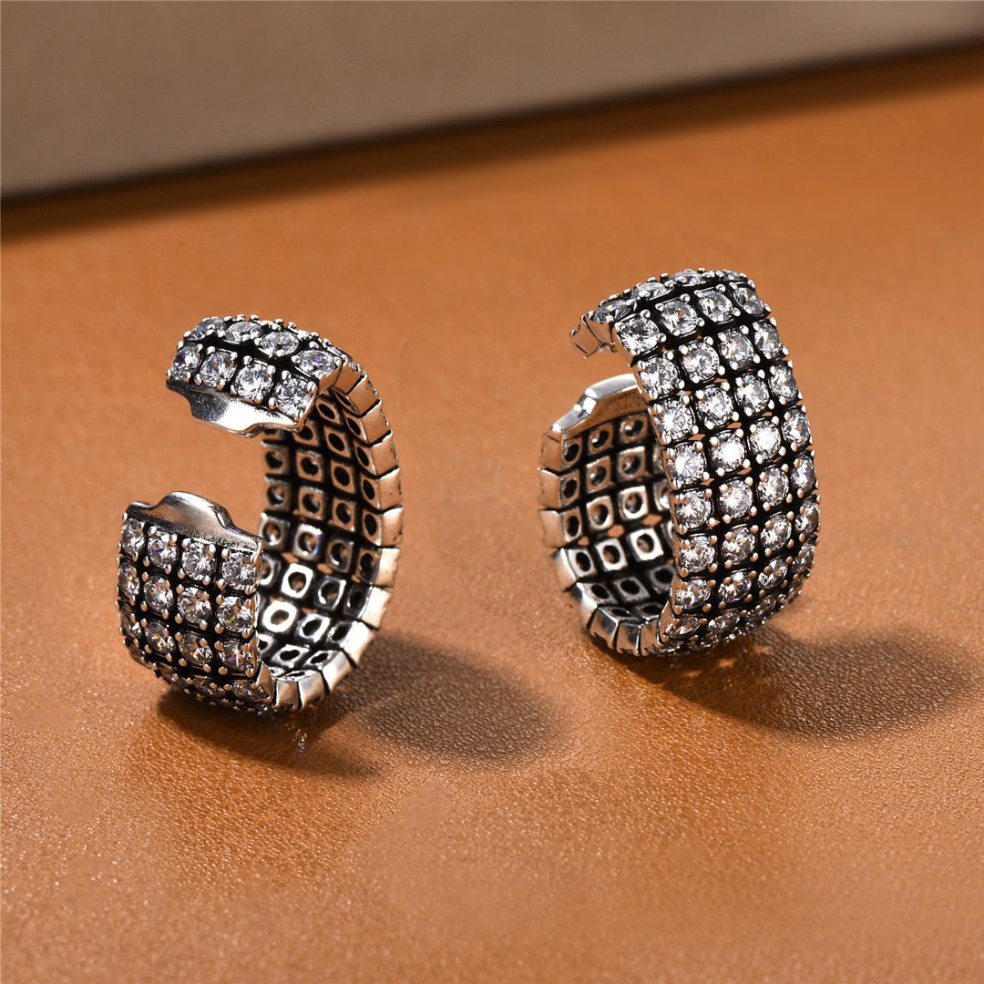 Midnight Vault Hoop Earrings - Voisson