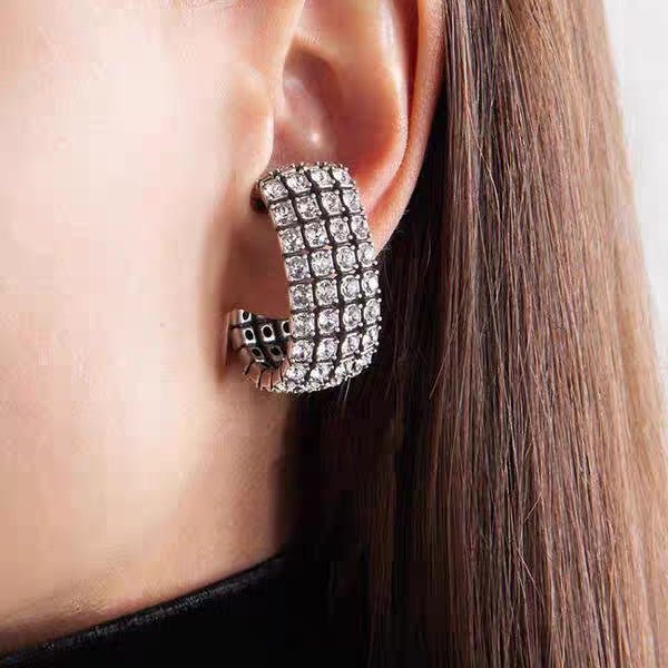 Midnight Vault Hoop Earrings - Voisson