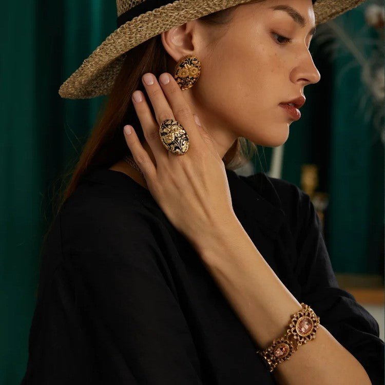 MidnightBloom Vintage Earrings - Voisson