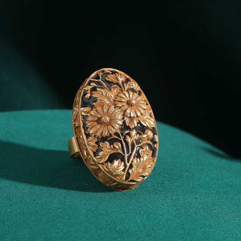 MidnightBloom Vintage Ring - Voisson