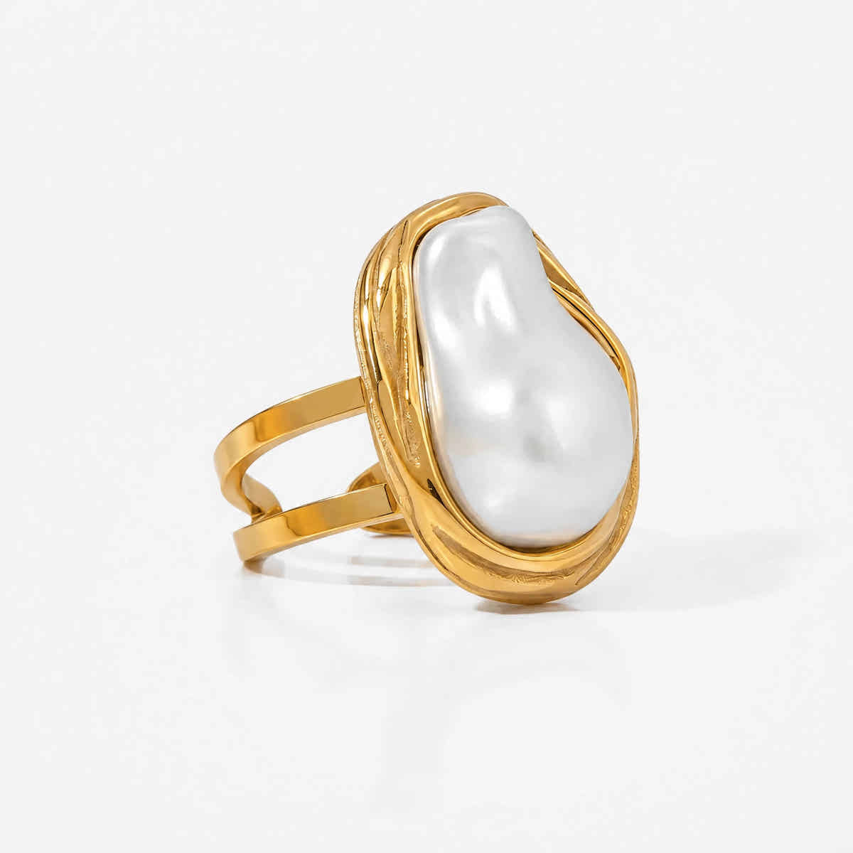 ModernMuse Pearl Adjustable Ring - Voisson