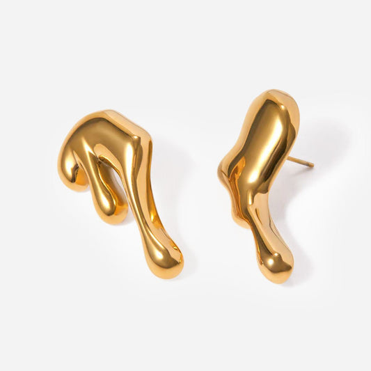Molten Flow Stud Earrings - Voisson