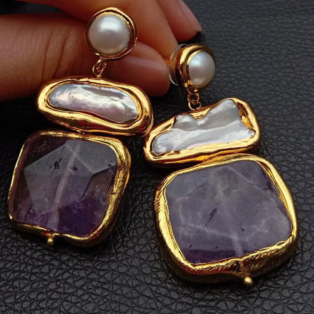 Molten Moonlight Pearl Earrings - Voisson