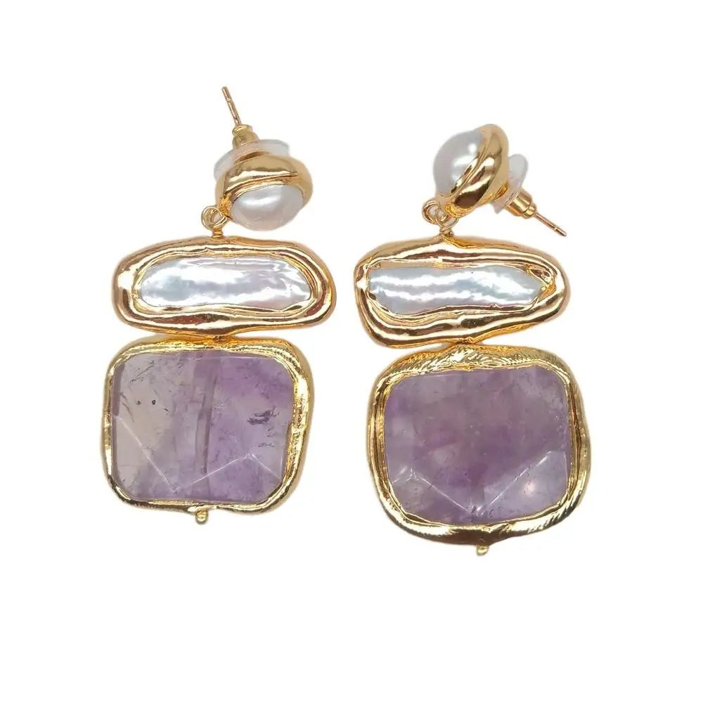 Molten Moonlight Pearl Earrings - Voisson