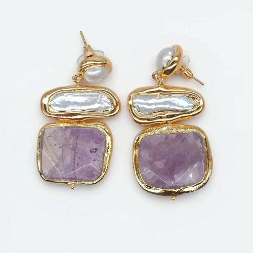 Molten Moonlight Pearl Earrings - Voisson