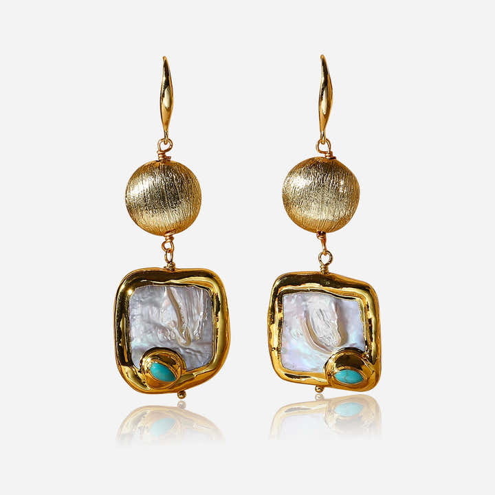 Molten Pearl Statement Earrings - Voisson