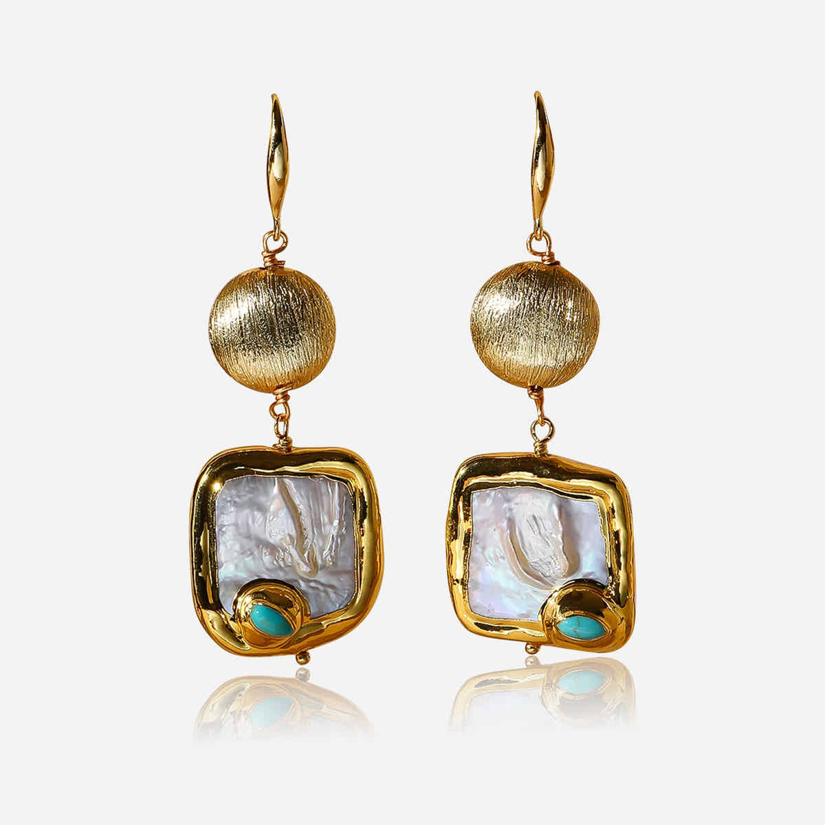 Molten Pearl Statement Earrings - Voisson