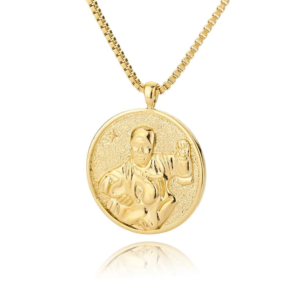 Mythos Gold Medallion Necklace - Voisson