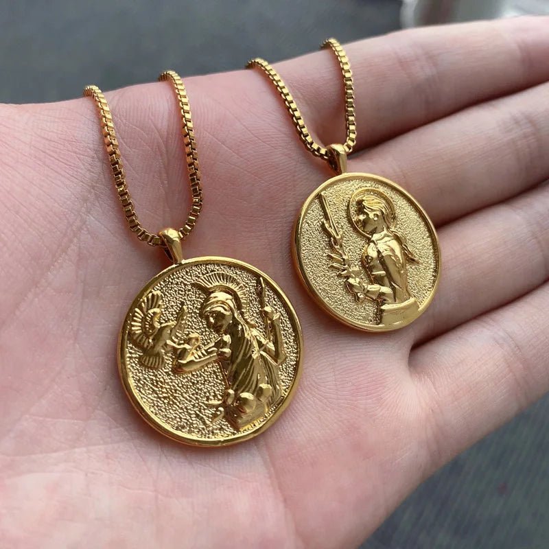 Mythos Gold Medallion Necklace - Voisson