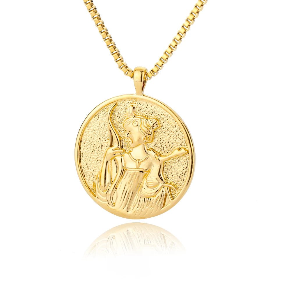 Mythos Gold Medallion Necklace - Voisson