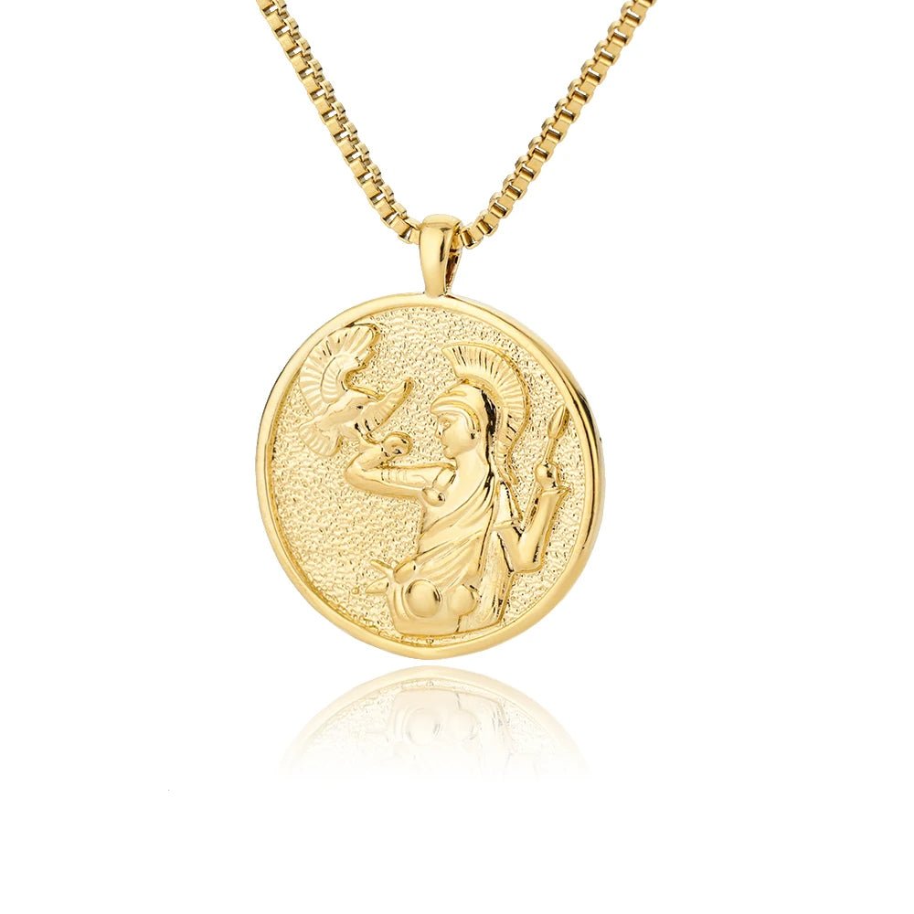 Mythos Gold Medallion Necklace - Voisson