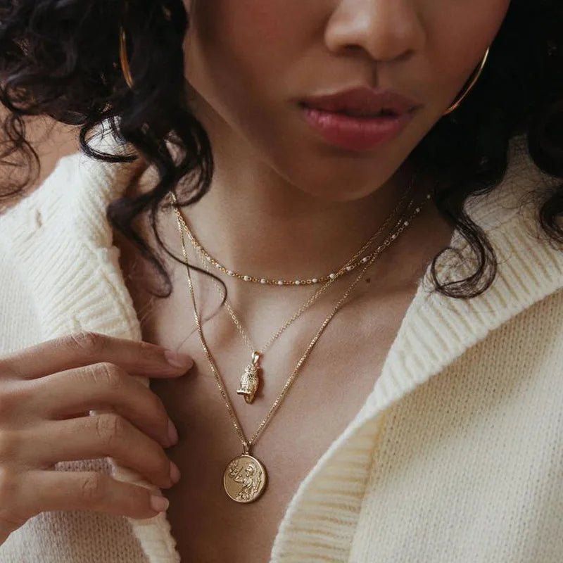 Mythos Gold Medallion Necklace - Voisson