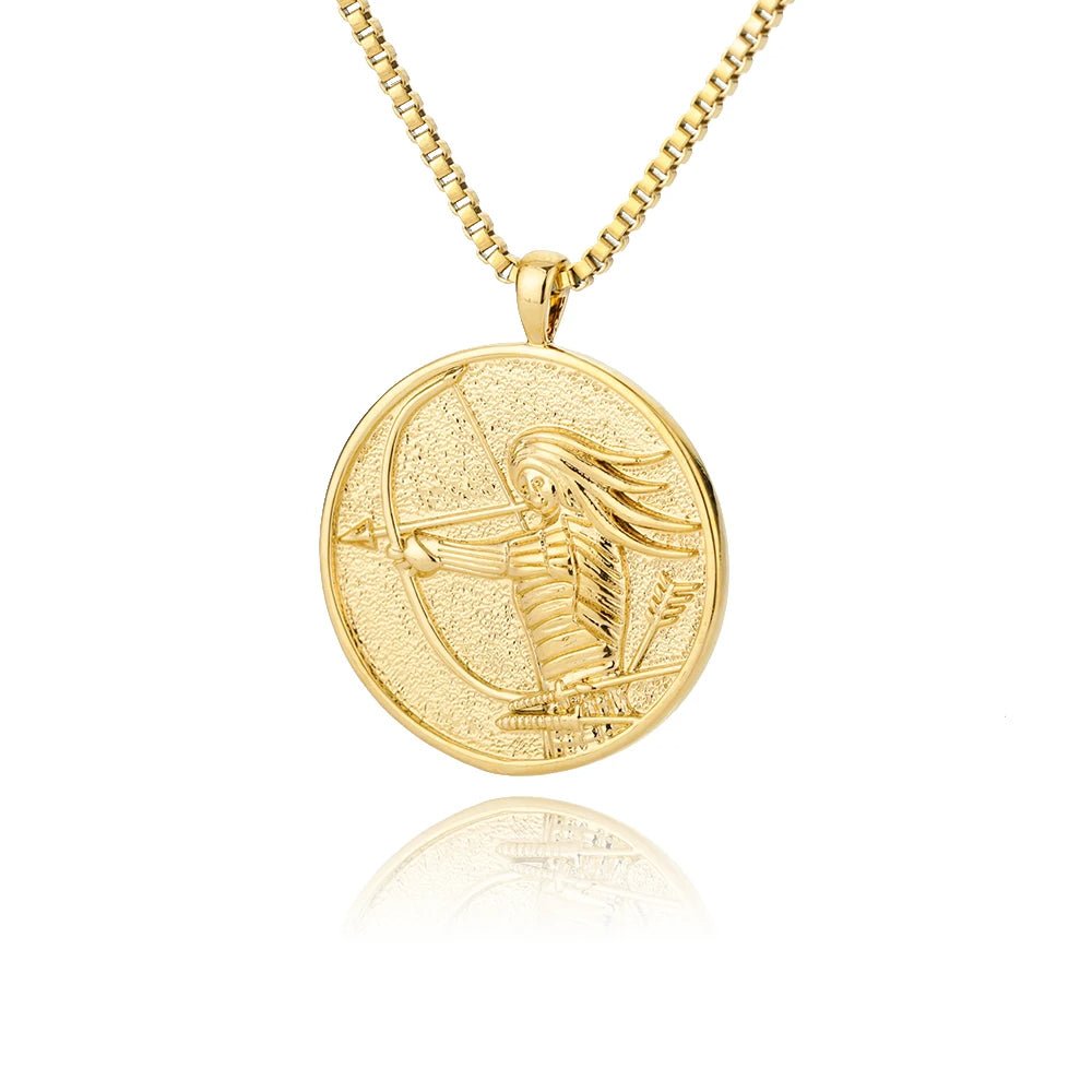 Mythos Gold Medallion Necklace - Voisson