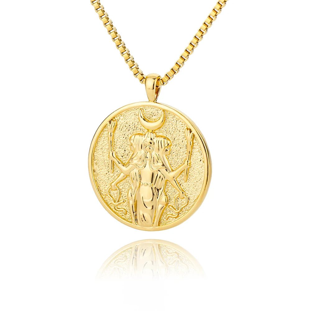 Mythos Gold Medallion Necklace - Voisson