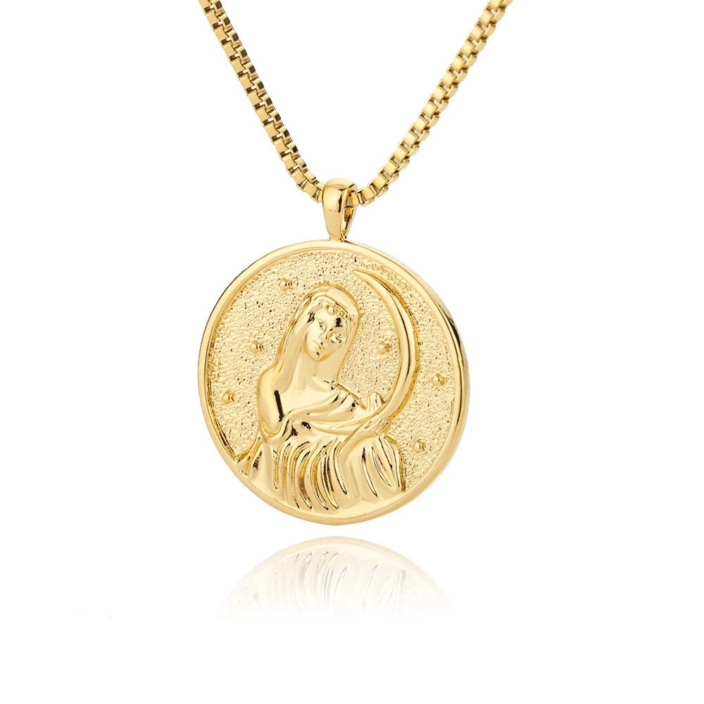Mythos Gold Medallion Necklace - Voisson