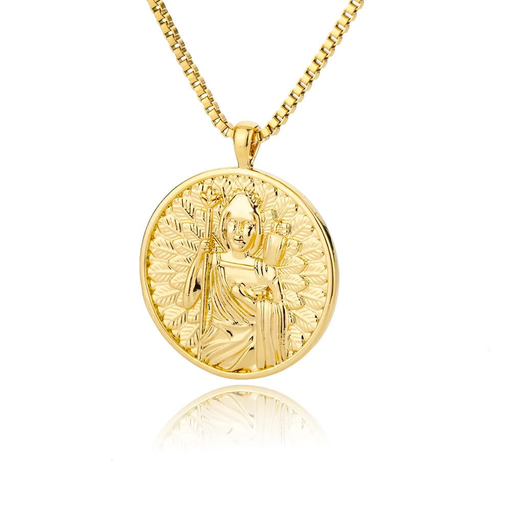 Mythos Gold Medallion Necklace - Voisson