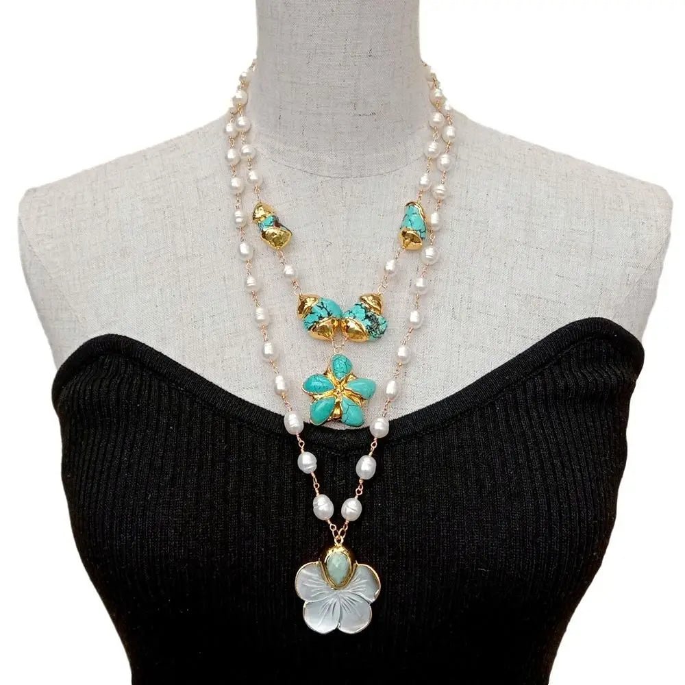 Ocean Blossom Layers Necklace - Voisson