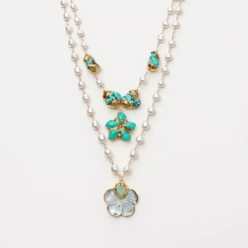 Ocean Blossom Layers Necklace - Voisson