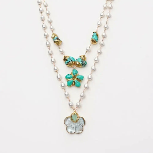 Ocean Blossom Layers Necklace - Voisson