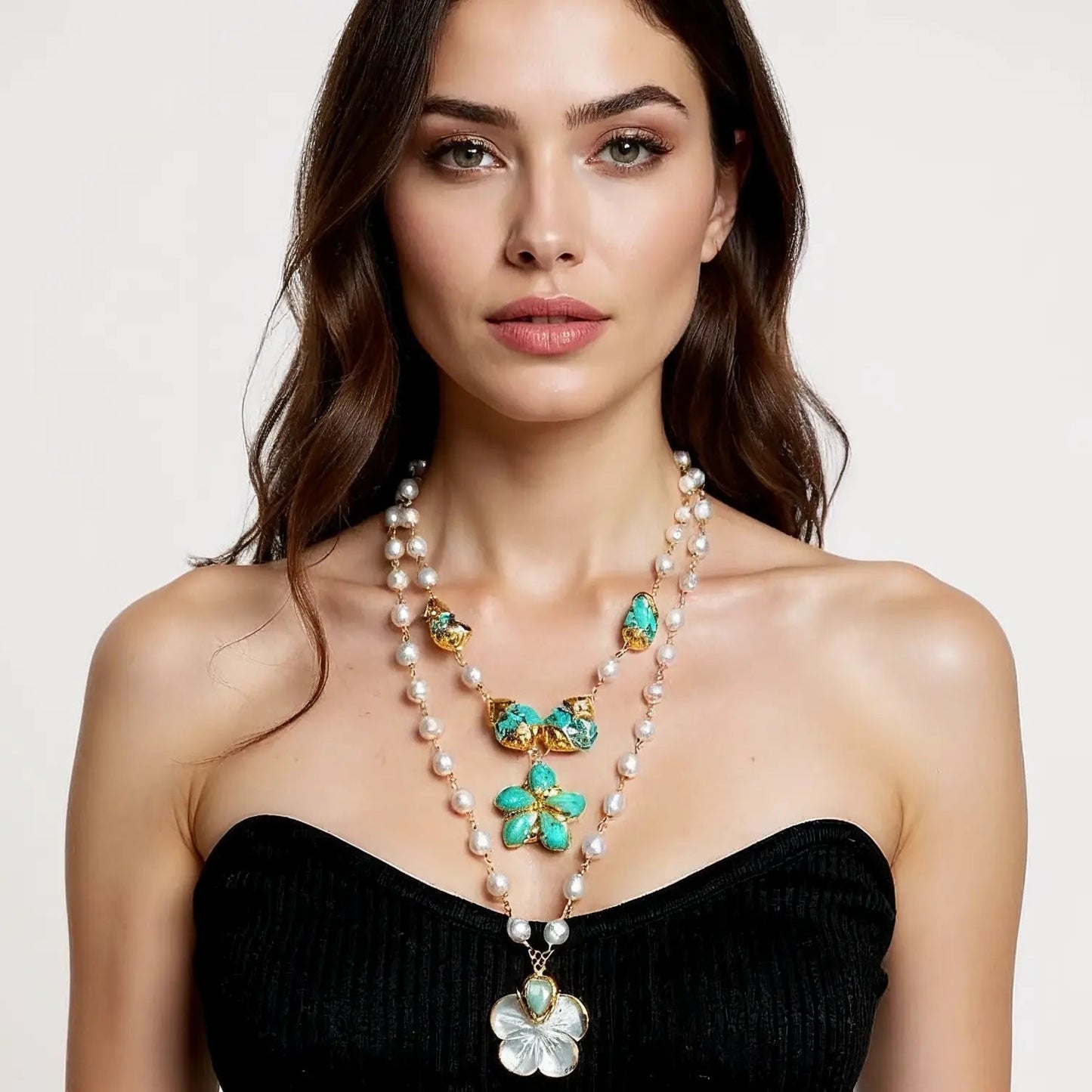 Ocean Blossom Layers Necklace - Voisson