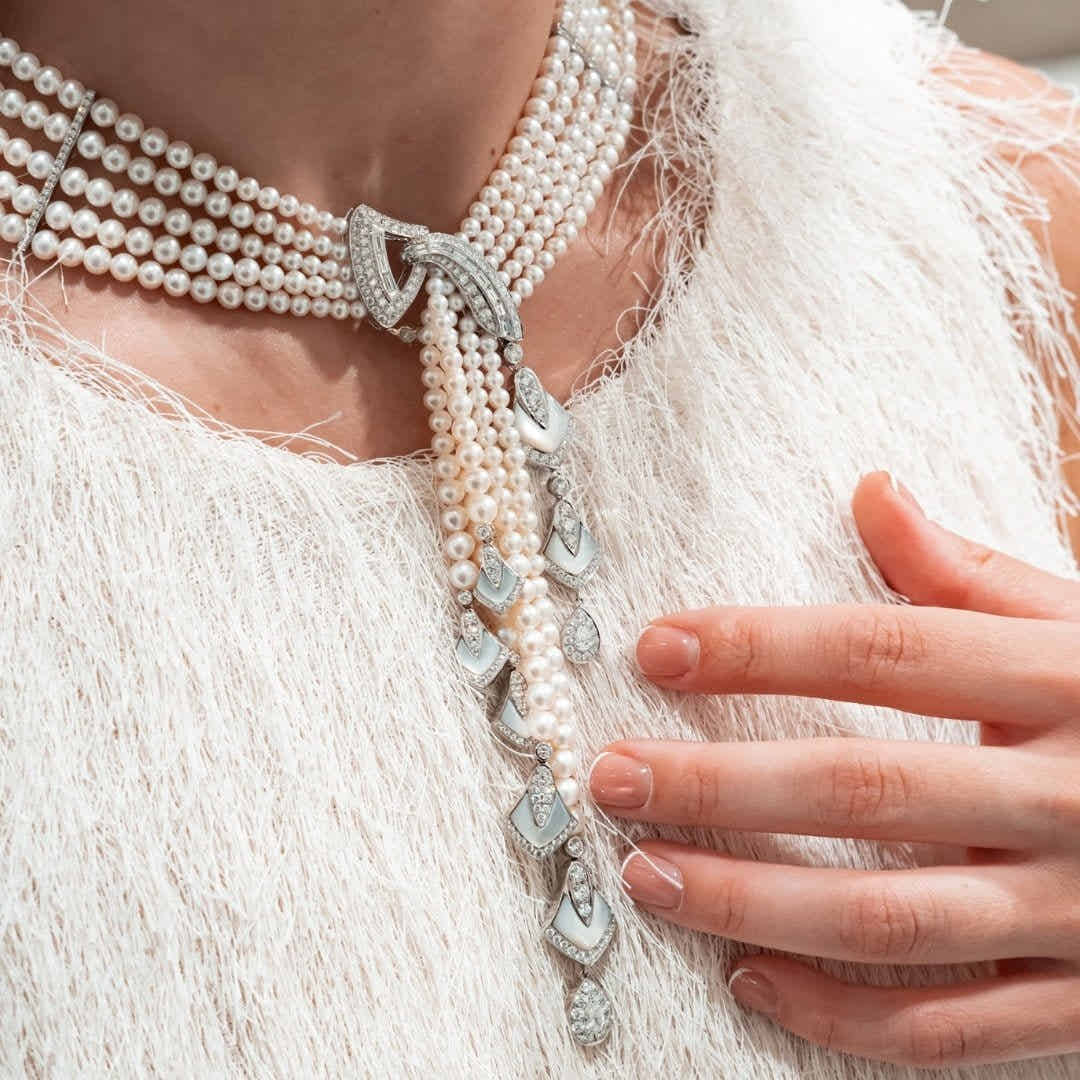 Opera Cascade Pearl Necklace - Voisson