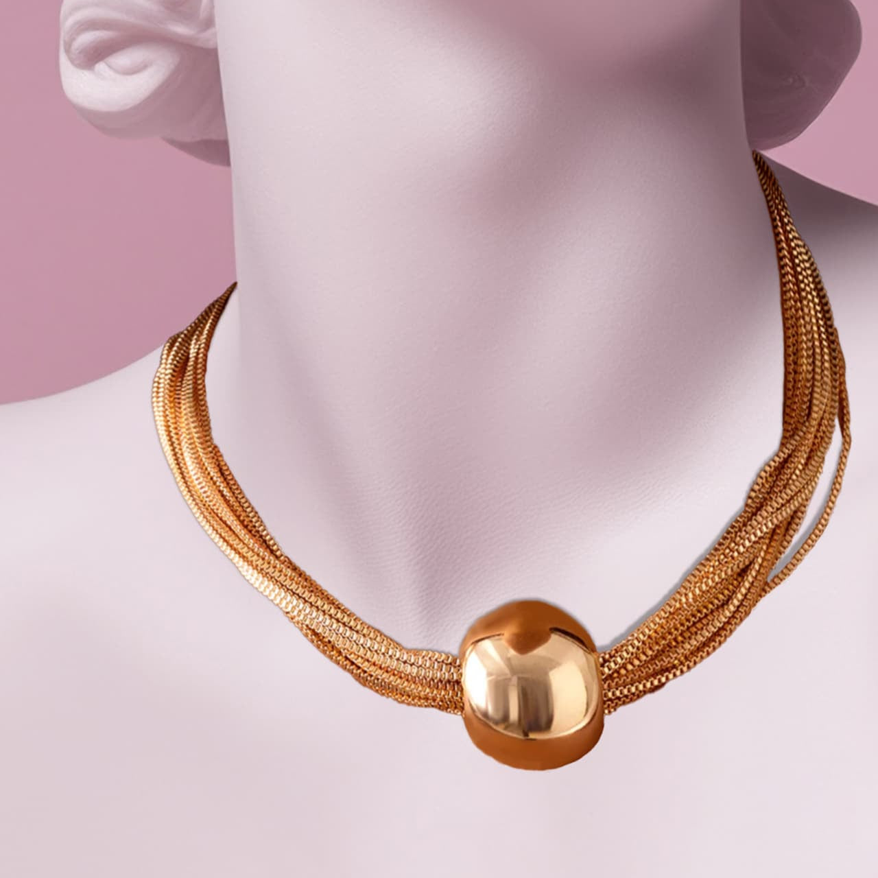 OrbEcho Multi Chain Chocker Necklace - Voisson