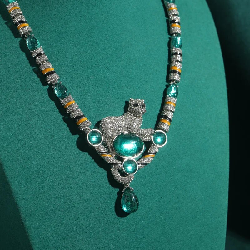 Panthera Luxe Drop Necklace - Voisson