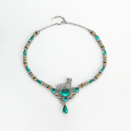 Panthera Luxe Drop Necklace - Voisson