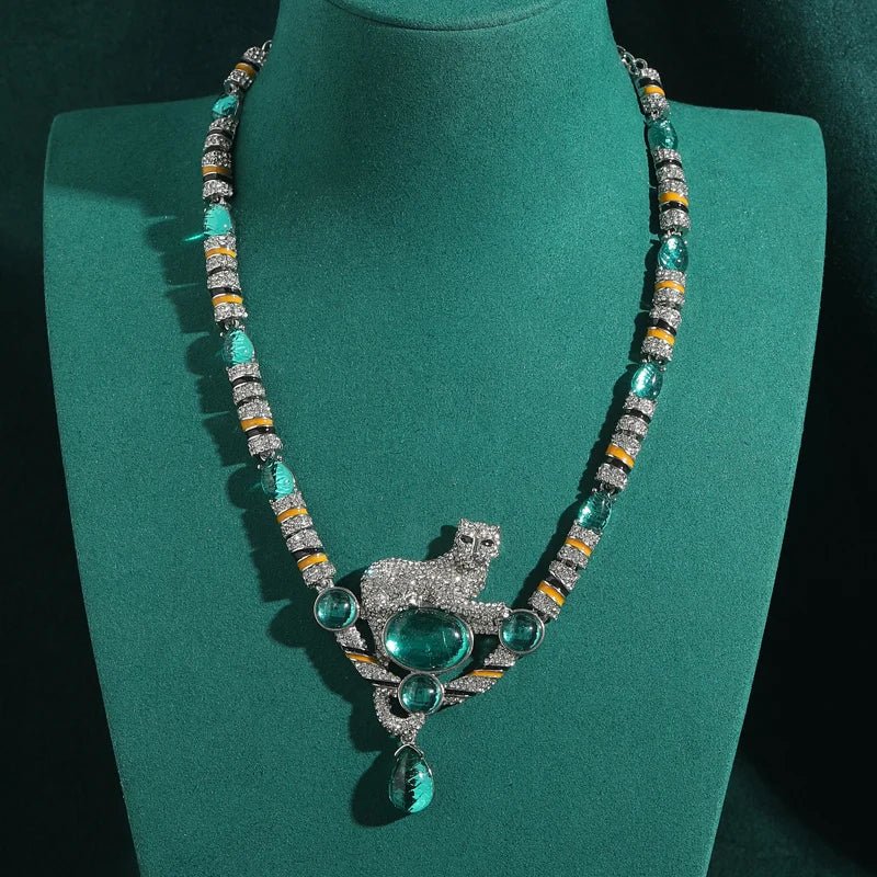 Panthera Luxe Drop Necklace - Voisson