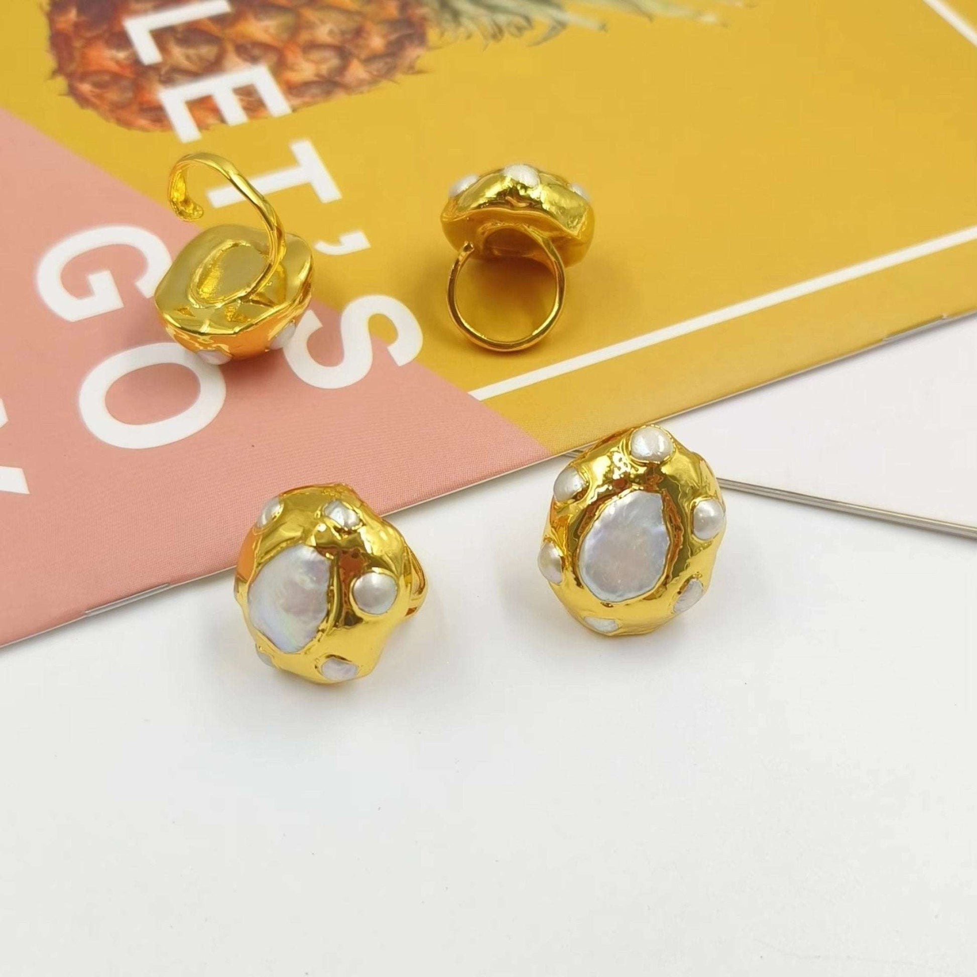 Pearl Purity Vintage Adjustable Ring - Voisson