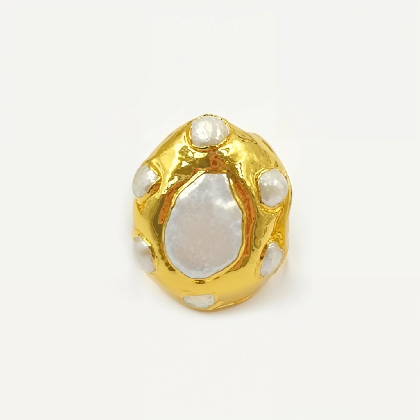 Pearl Purity Vintage Adjustable Ring - Voisson