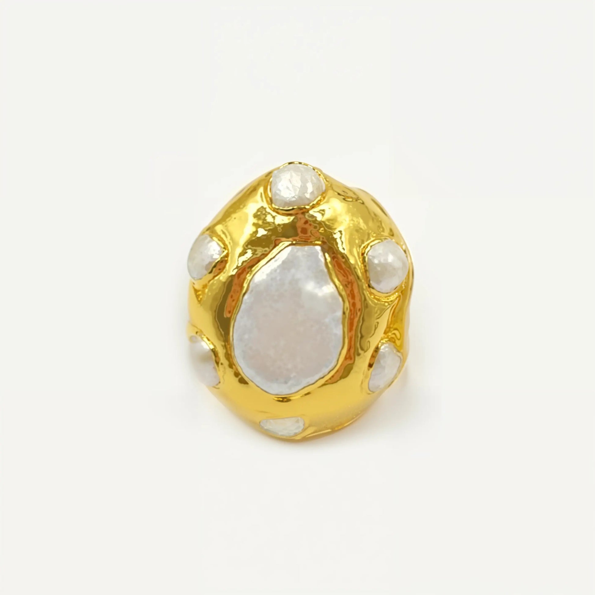 Pearl Purity Vintage Adjustable Ring - Voisson