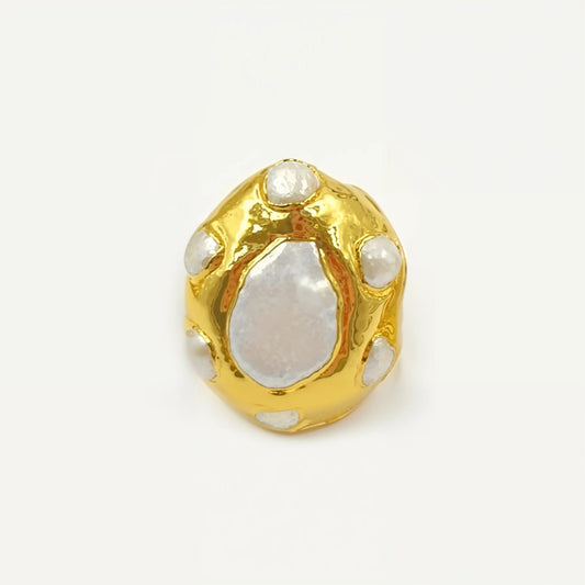 Pearl Purity Vintage Adjustable Ring - Voisson