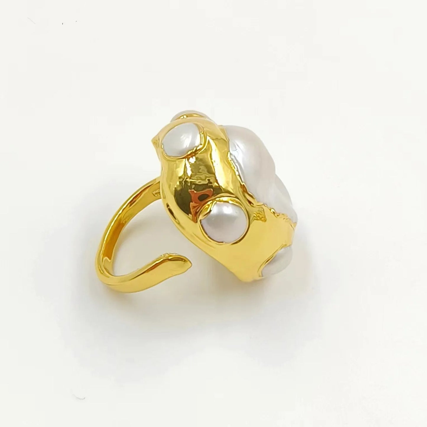 Pearl Purity Vintage Adjustable Ring - Voisson