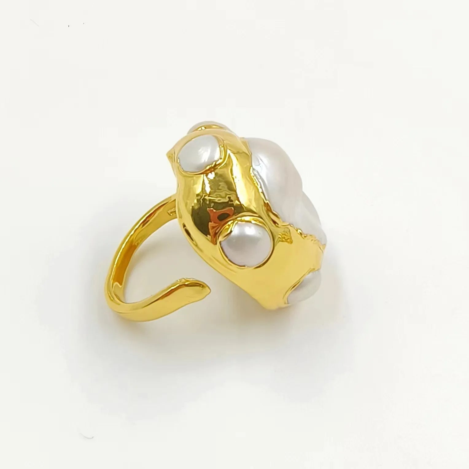 Pearl Purity Vintage Adjustable Ring - Voisson