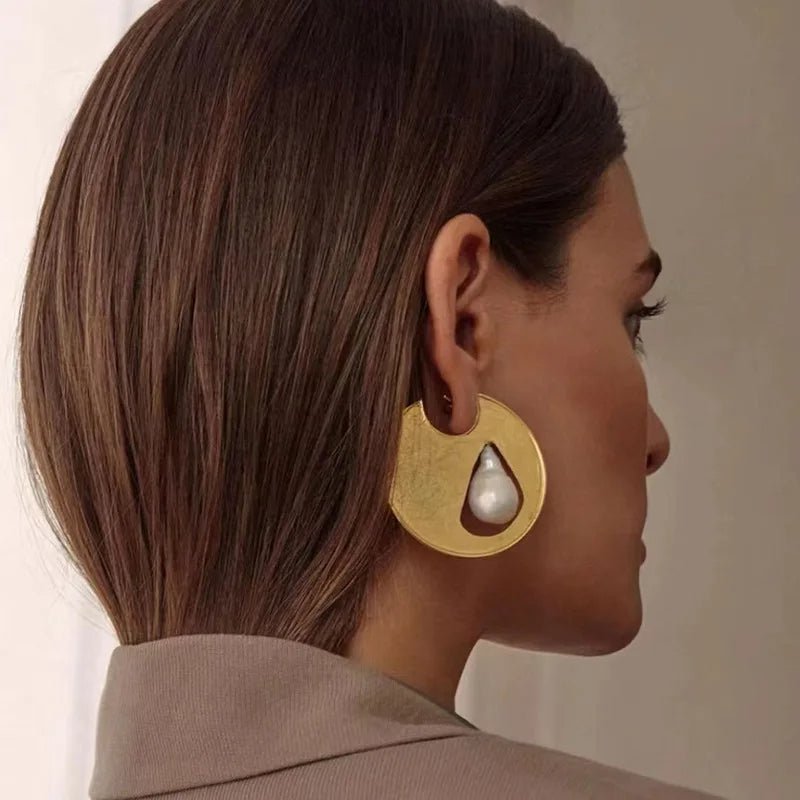 PearlWisper Vintage Hoop Earrings - Voisson