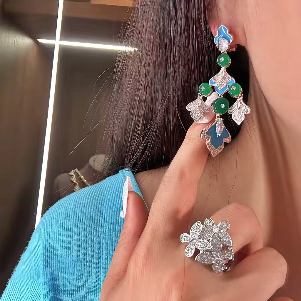 Phoenix Star Retro Drop Earrings - Voisson