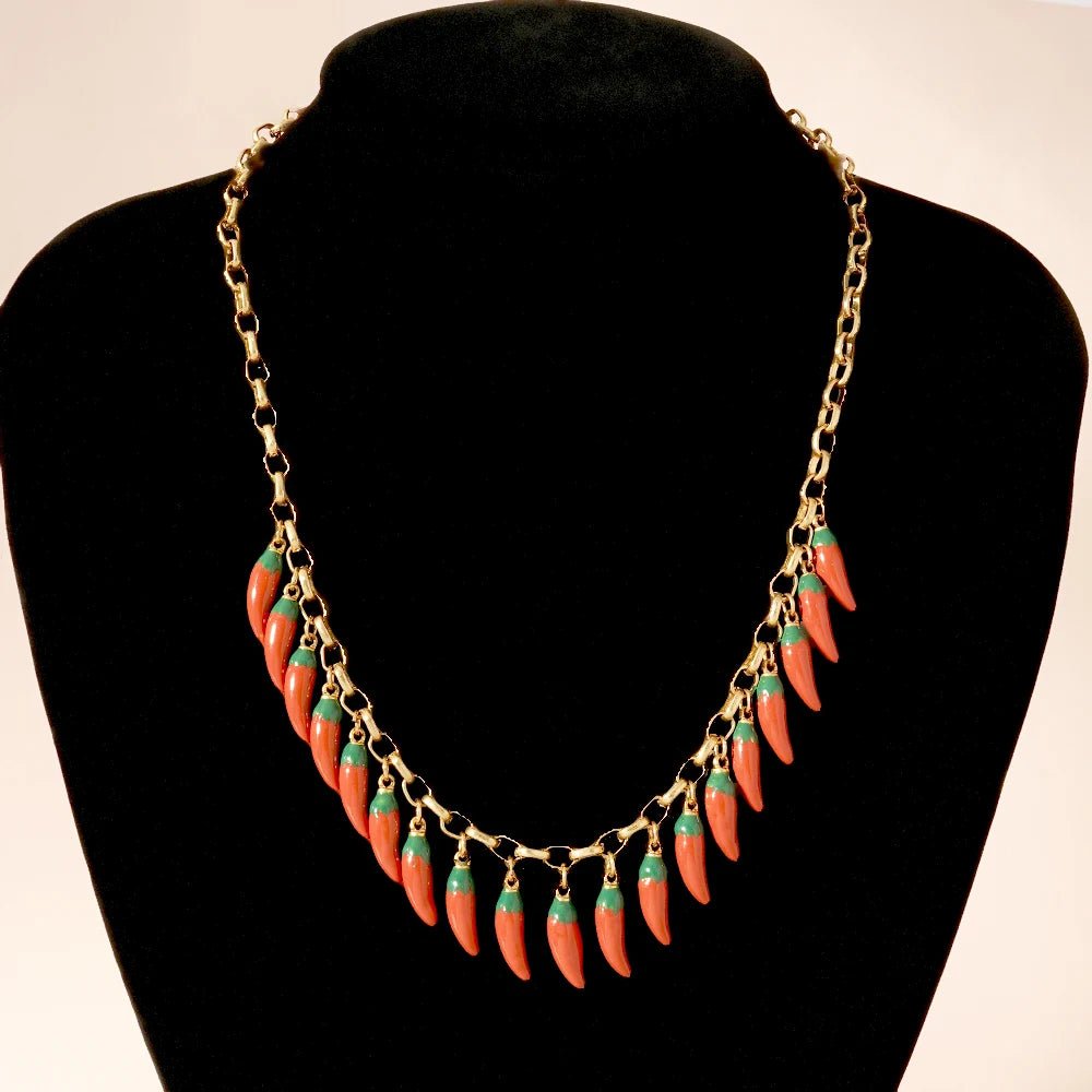 Picante Drop Chain Necklace - Voisson