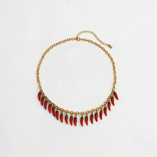 Picante Drop Chain Necklace - Voisson