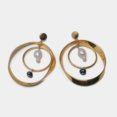 RadianceRing Pearl Drop Earrings - Voisson