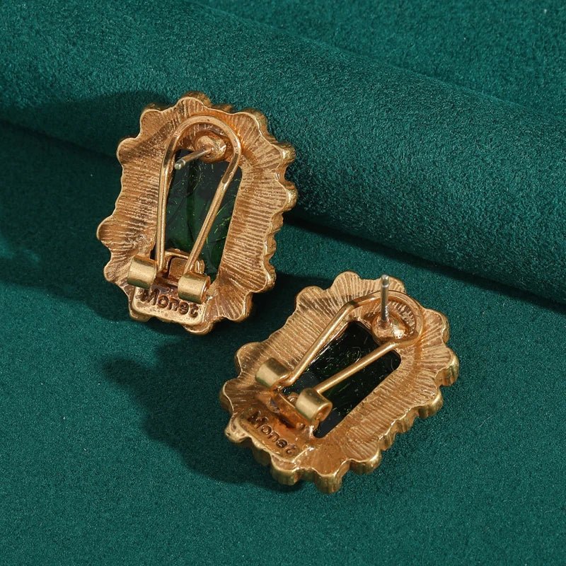 Regency Scarlet Stud Earrings - Voisson