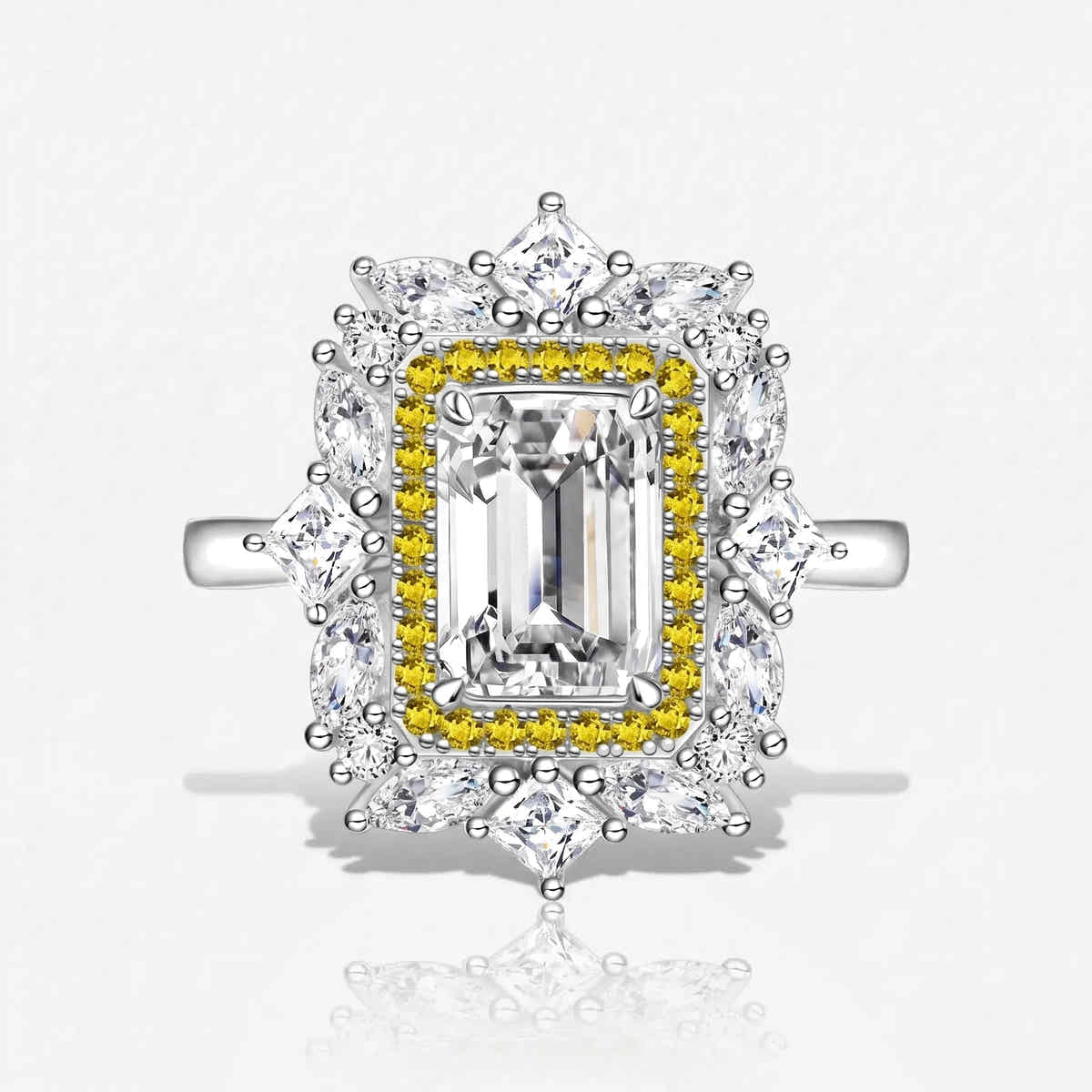 Royal Frame 925 Silver Ring - Voisson